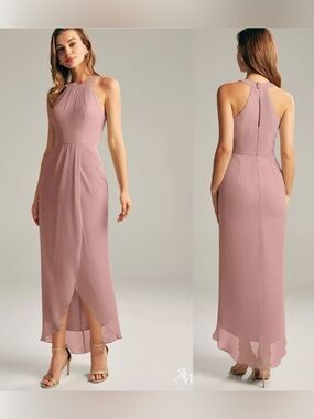 AW Bridal Raja Halter Maxi Dress